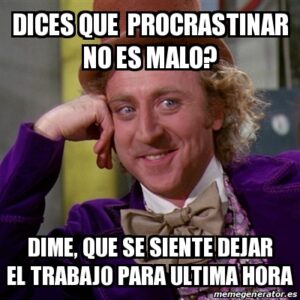 meme de la procrastinación